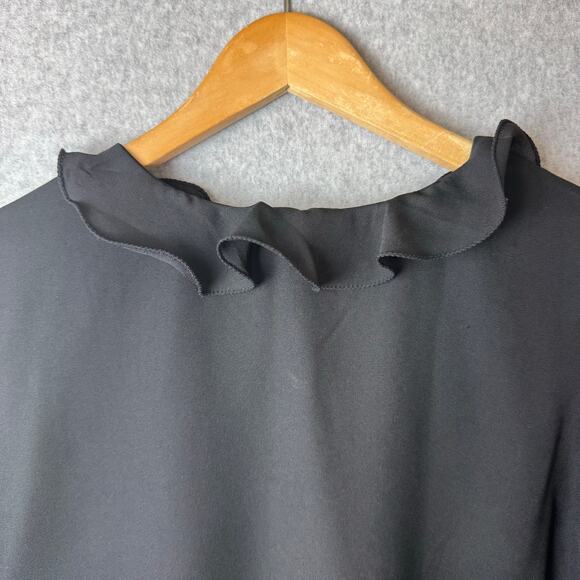 Victoria Holley Vtg Whimsigoth Ruffle Blouse Womens 8 Witchy Minimalist Preppy - Picture 4 of 10